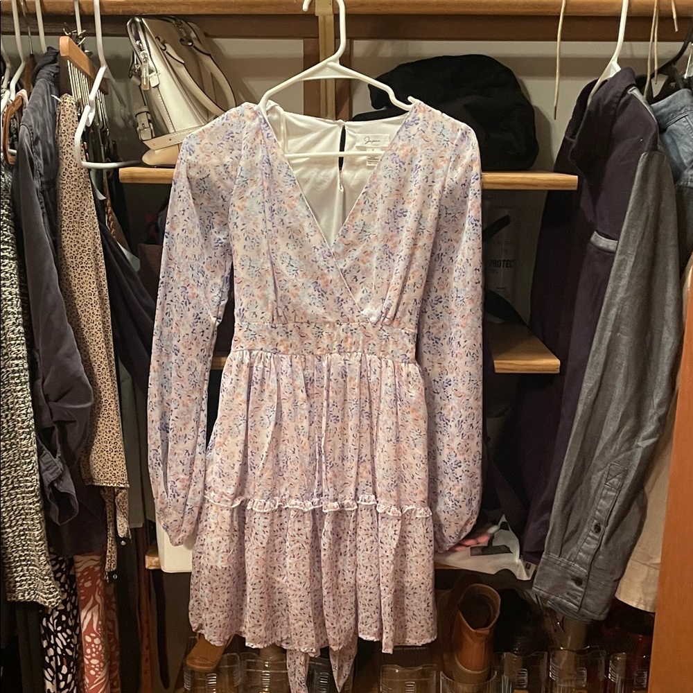 Japna Pastel Floral Long Sleeve Dress